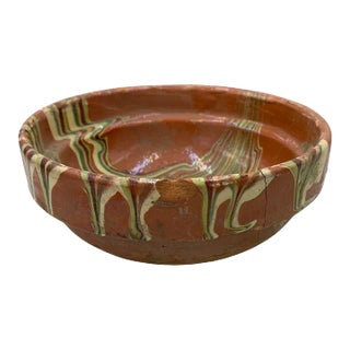 Antique Hungarian Folk Art Decorative Bowl For Sale