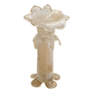 Small Palm Tree Vase in Blown Murano Glass, 1950s For Sale