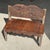 Mini Bench with Carved Backrest, 1980s For Sale - Image 9 of 18