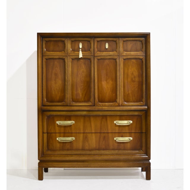 1970s Campaign Style Highboy by Henry M. Goodman Furniture For Sale - Image 4 of 15