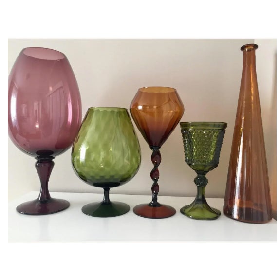 Bohemia 1960s MCM Bohemian Glass Czechia Vase Rare Huge Heavy For Sale - Image 4 of 4