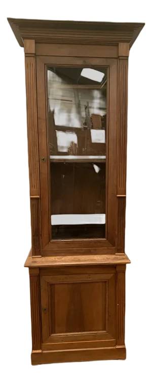 Two-Part Display Case in Walnut, 1900s