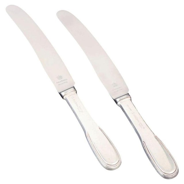 Lunch Knives in Sterling Silver and Stainless Steel by Evald Nielsen, 1930s, Set of 2 For Sale - Image 6 of 6