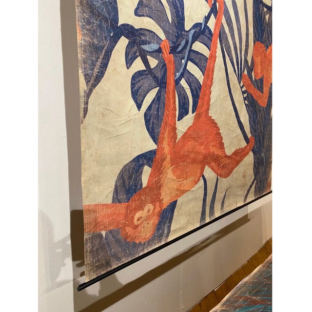 1 of 11 Decorative “Antiqued” French Wallpaper Panels of Monkeys, 'Limited Edition' For Sale - Image 10 of 10