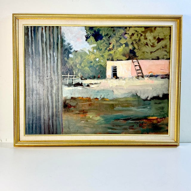 A stunning Original Oil Painting from American Artist Patsy Smith. The work is titled "North Taos" and features an adobe...