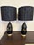 1950s 1950’s Atomic Black & Gold Ceramic Lamps, a Pair For Sale - Image 5 of 5