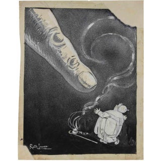 Gabriele Galantara, The Punishment, Mixed Media Drawing, 1909 For Sale
