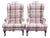 Lambert Furniture Queen Anne High Back Wingback Chairs - A Pair For Sale