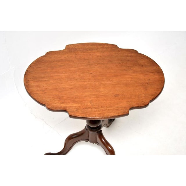 Brown Antique Victorian Tilt Top Occasional Side Table, 1860s For Sale - Image 8 of 10