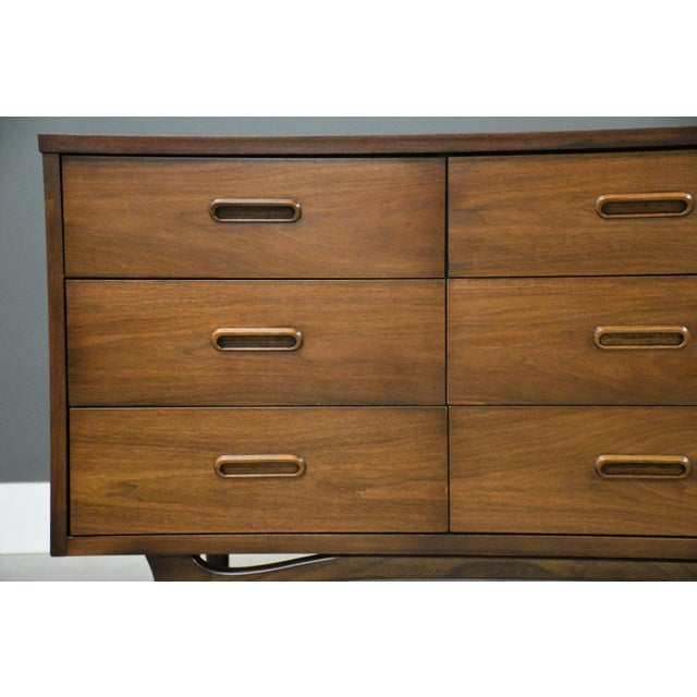 Johnson Carper Walnut and Formica Mid Century Dresser For Sale - Image 9 of 11