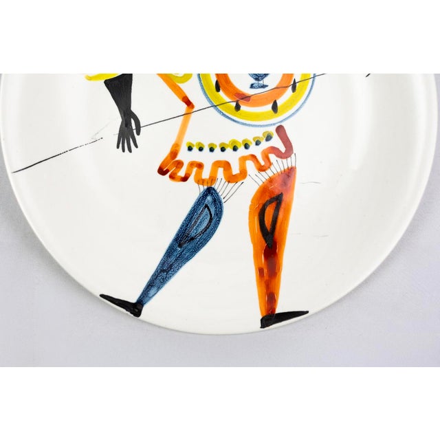 Ceramic Glazed Earthenware Plate by Roger Capron, 1950s For Sale - Image 7 of 13
