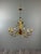 Gilded Metal Chandelier, Italy, 1950 For Sale - Image 6 of 12