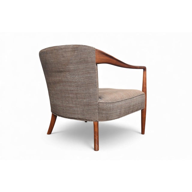 1950s Sculptural Mid Century Lounge Chair in Walnut For Sale In San Francisco - Image 6 of 9