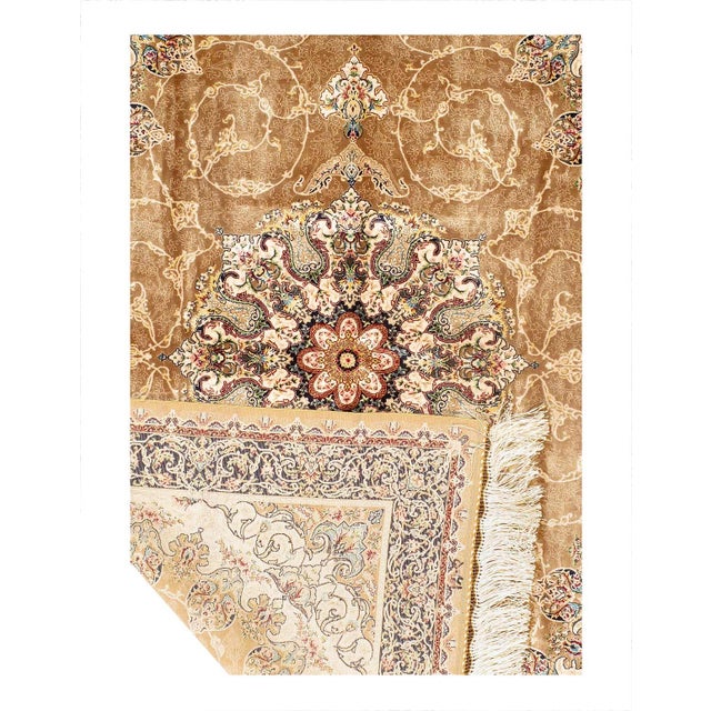 Traditional Pasargad DC Exquisite Design Paris Palace Fine Power Loom V.Silk Rug For Sale - Image 3 of 4