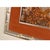 Wood Square Indonesian Burnt Orange and Indigo Figural Batik in Silver Faux Bamboo Frame For Sale - Image 7 of 10