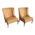 1950s Hollywood Regency Button Tufted Slipper Chairs - a Pair For Sale