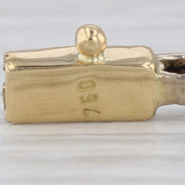 Modern 1.96ctw Emerald Diamond Bar Link Bracelet 18k Yellow Gold 6.5" For Sale - Image 3 of 7