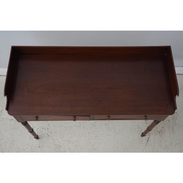 Antique 19th Century 2 Drawer Mahogany Sheraton Server Desk For Sale In Philadelphia - Image 6 of 18