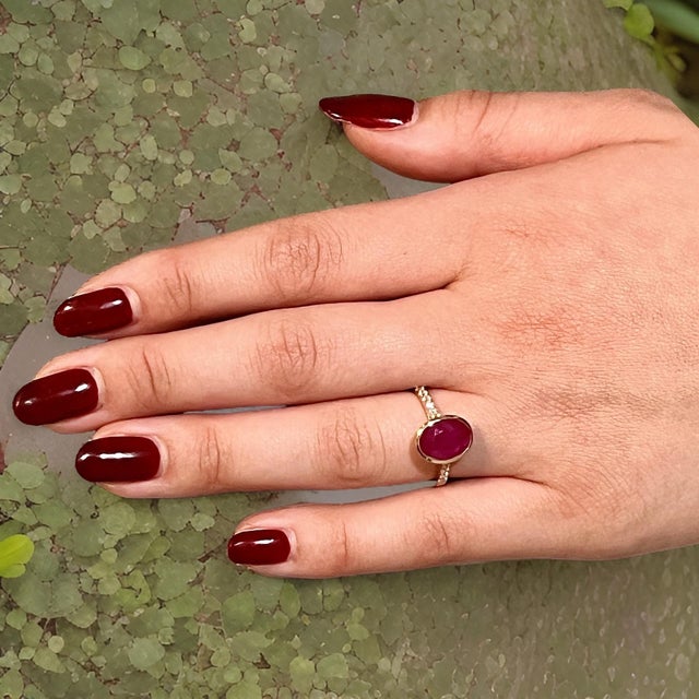 Natural Ruby Diamond Ring 6.75 14k Y Gold 4.38 TCW Certified For Sale - Image 13 of 18