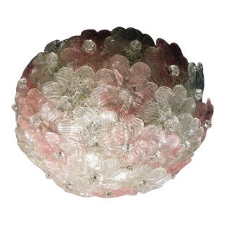 1960s Millefiori Flush Mount by Barovier E Toso For Sale