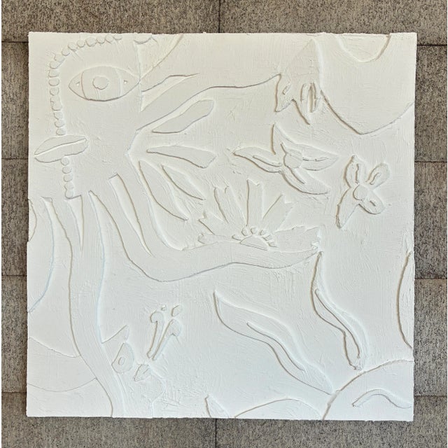 Abstract Plaster Sun Relief For Sale - Image 3 of 6