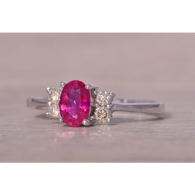2000 - 2009 The Takie: Ruby and Natural Diamond Ring in White Gold For Sale - Image 5 of 11