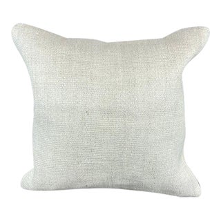 20 x 20 Hemp Pillow Turkish Cushion Natural Grayish White Pillow Cushion Cover For Sale