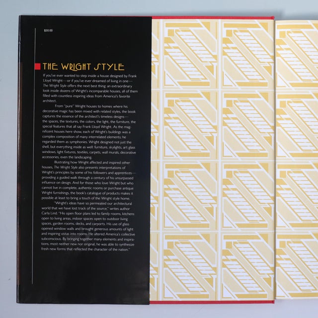 1992 “The Wright Style” Frank Lloyd Wright First Edition by Carla Lind For Sale - Image 13 of 13