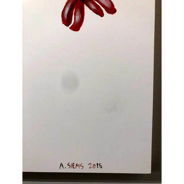 Anne Siems, Face 3, Painting with Female Portrait, on White Clay Panel, 2016 For Sale - Image 4 of 7