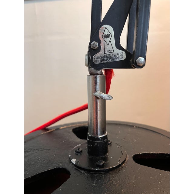 Brutalist Luxo Task Lamp with Extended Reach and Custom Base, 1950s For Sale - Image 6 of 13