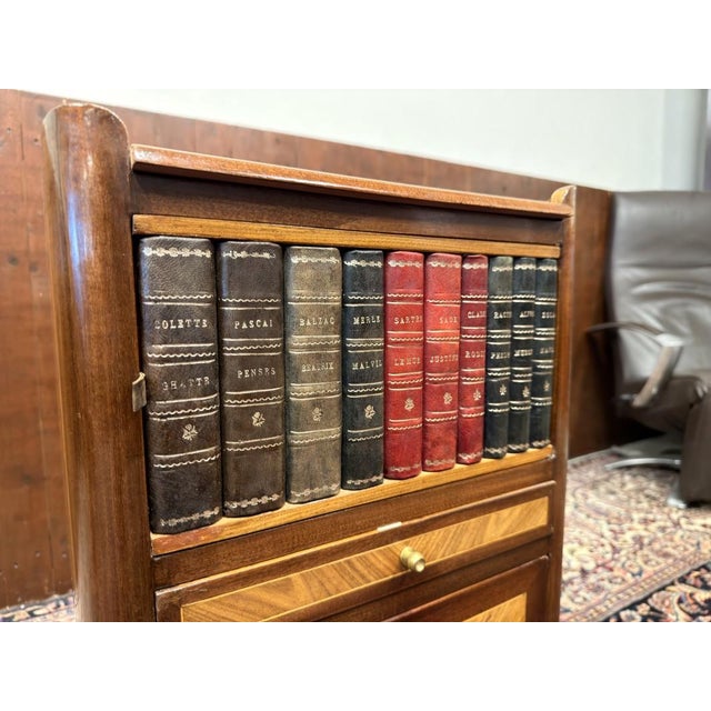 English Nightstand with Books and Marqueterie, Set of 2 For Sale - Image 9 of 15