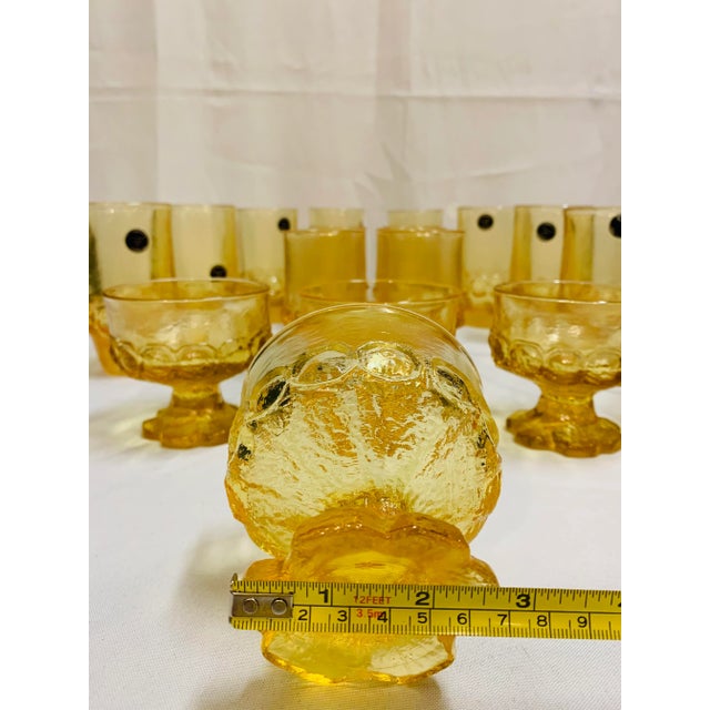Vintage Franciscan Canary-Yellow Brutalist Glasses- 19 Pieces For Sale - Image 12 of 13
