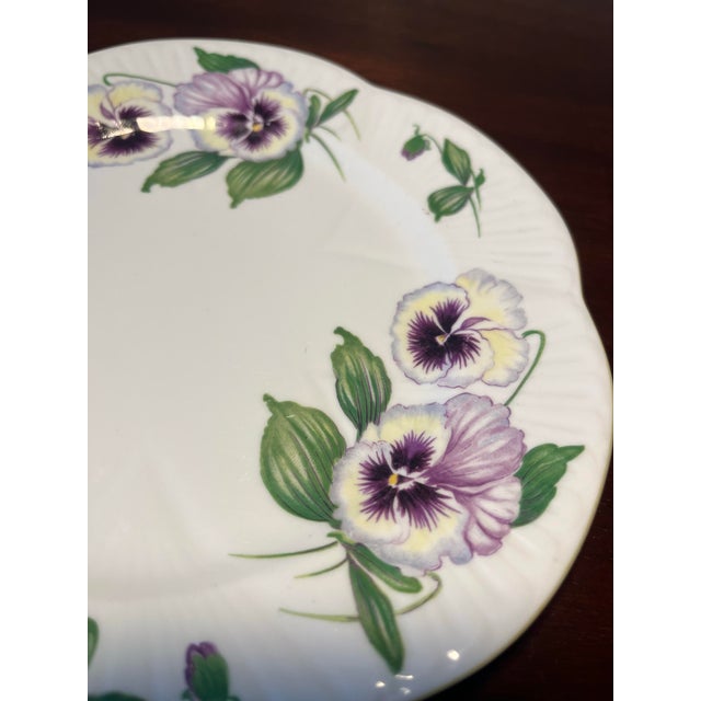 Shelley Vintage Shelley English Pansy Plate For Sale - Image 4 of 4