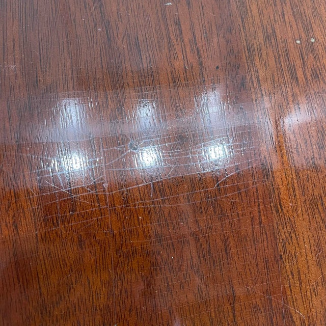 Vintage Jens Risom Designs Walnut Round Coffee Table For Sale - Image 12 of 13