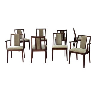 1950s Walnut Dining Chairs by Founders - Set of 8 For Sale