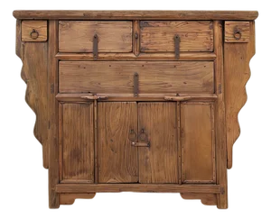 3 Drawer Poplar Sideboard
