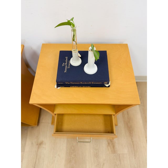 Unique Curved Hourglass Double Sided Nightstand Pair Vintage Accent Post Modern For Sale - Image 12 of 17