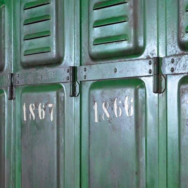 Industrial Iron Locker, France, 1950s For Sale - Image 11 of 15