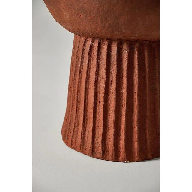 Brown Djembe Side Table by Perler For Sale - Image 8 of 11