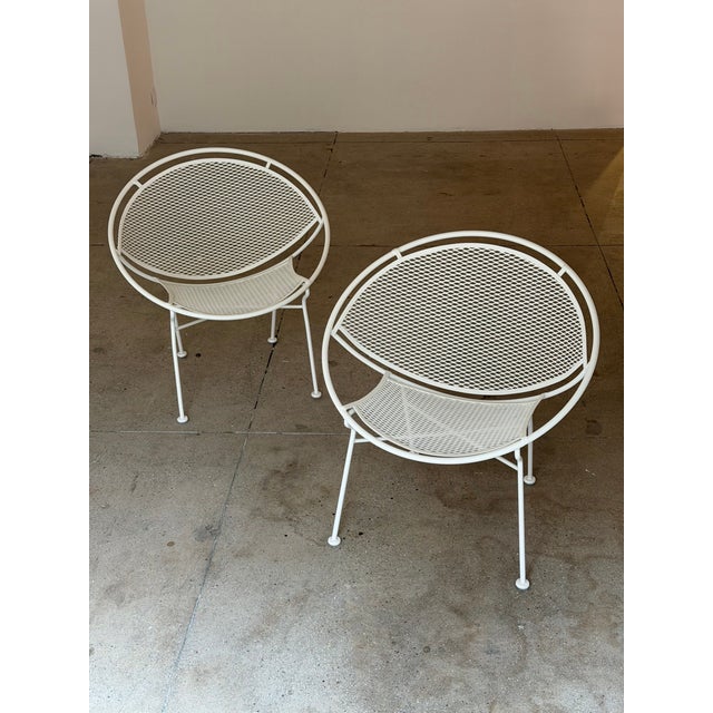 1950s Maurizio Tempestini for Salterini Radar Wrought Iron Lounge Chairs, a Pair For Sale - Image 10 of 12