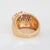 1960s 60s Vintage 1.25ct Diamond Bombe Ring 14k Yellow Gold Wide Cigar Band Sz 6 For Sale - Image 5 of 7