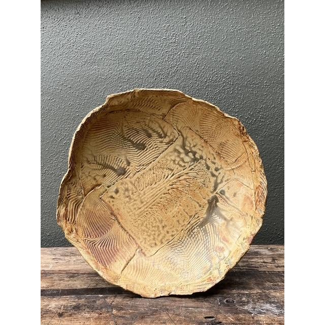 Contemporary Vintage Original Slab Built Pottery Platter For Sale - Image 3 of 16