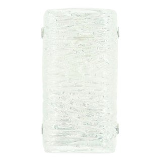 Mid-Century Modern Murano Ice Glass Wall Light from Kaiser Leuchten, Germany, 1960s For Sale