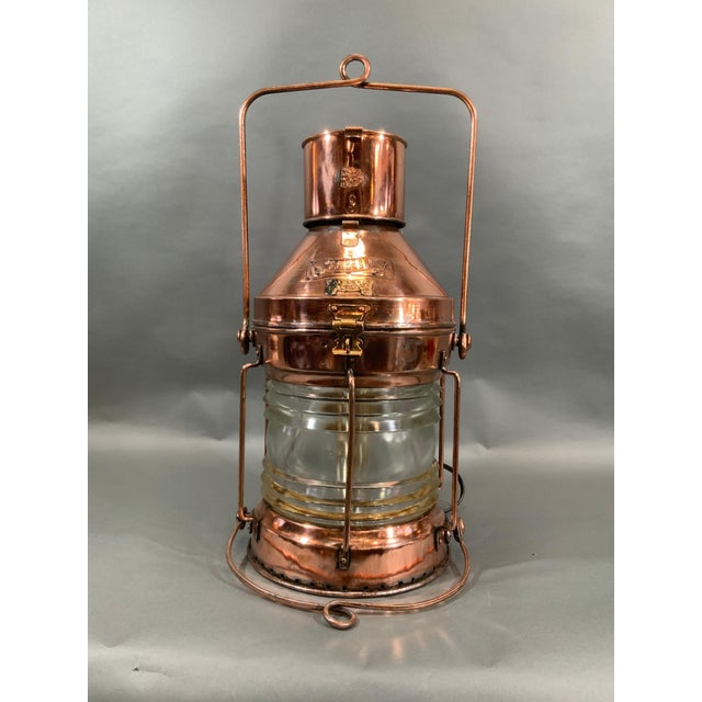 Brass Meteorite Copper Ships Lantern For Sale - Image 8 of 8