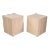 Post-Modern Travertine Cube Side Tables For Sale