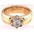 14 Karat Two-Tone Yellow and White Gold With Diamond Flower Ring 0.50 TDW, Size 6 For Sale In New York - Image 6 of 12