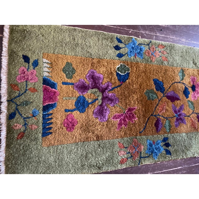 Antique Art Deco Chinese Rug, 2' X 4' C-1920, Imperial Garden. #17605 For Sale - Image 11 of 11