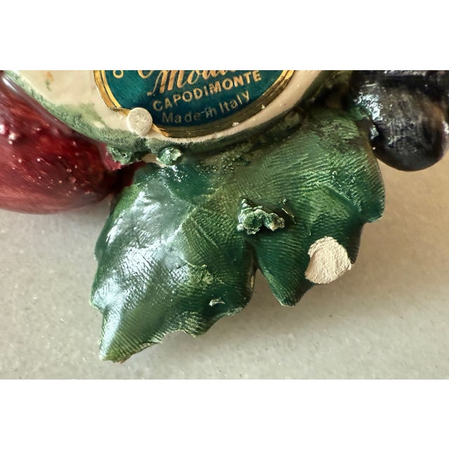 Vintage Italian Capodimonte Ceramic Fruit Candle Holders by Visconti Mollica For Sale - Image 15 of 15
