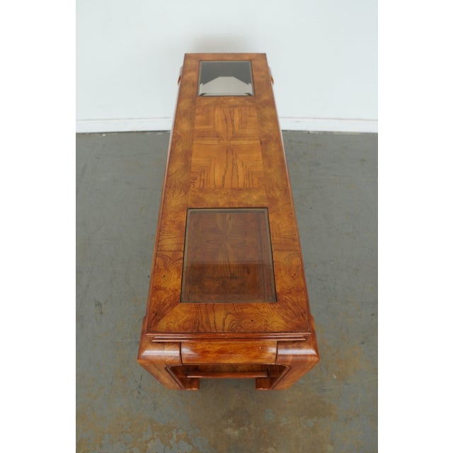 Vintage Century Furniture Burlwood Console Table For Sale - Image 9 of 13