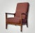 Mid-Century Modern Vintage Mid Century Modern Oak Solid Wood Lounge Sofa Chair With Recline For Sale - Image 3 of 8
